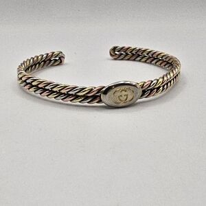 Vintage  70-80S Gucci Multi-Tone Cuff Bracelet